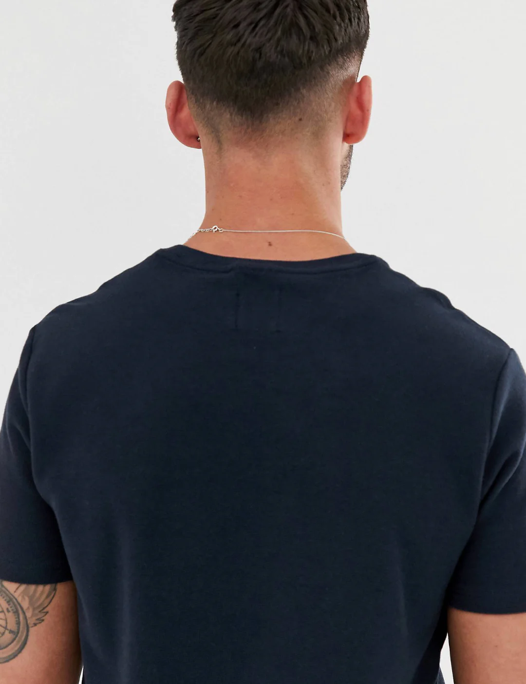 Tricou Burton Menswear Waffle în bleumarin [1]