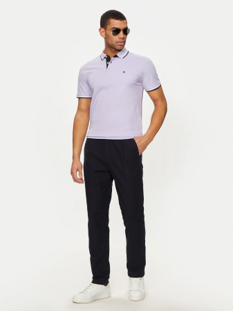 MAIOURI/TRICOURI - Tricou polo Violet Slim Fit