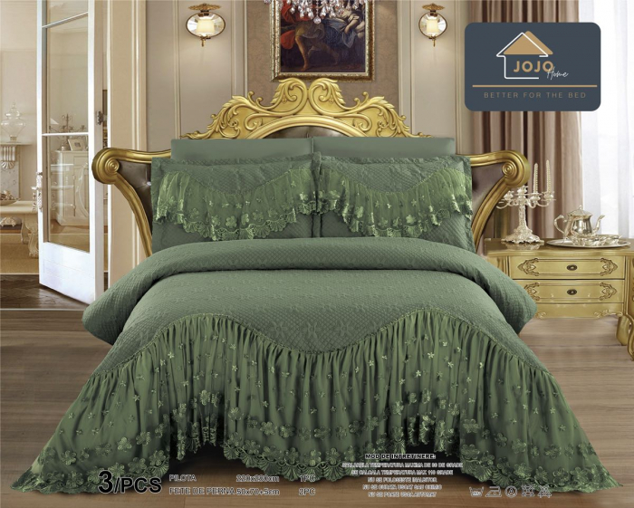 Cuvertura Lux Matlasata cu Volane, 3 Piese, Finet , C486 [1]