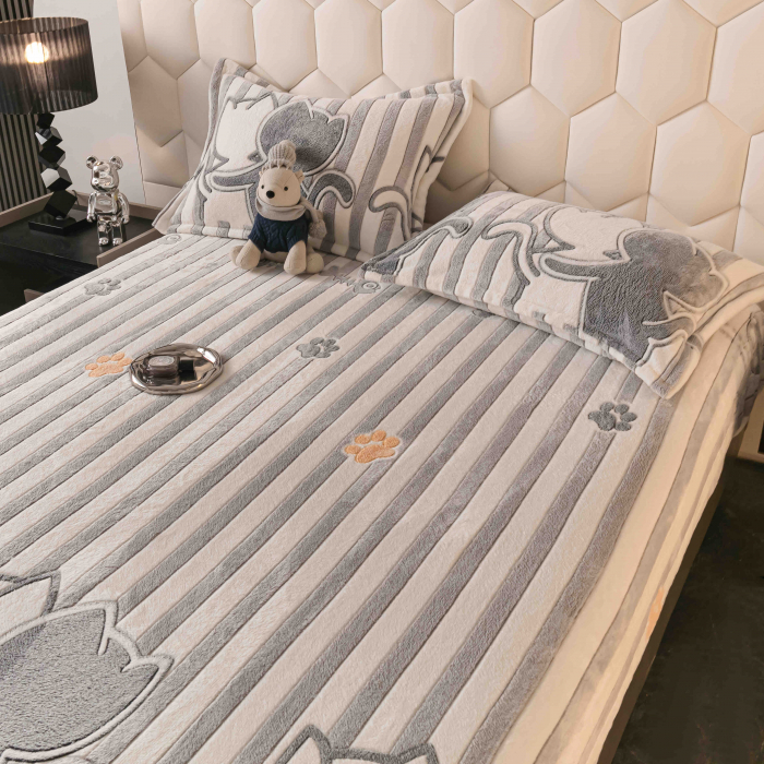 Husa de pat Cocolino cu elastic cu 2 fete de perna, Jojo C1003 [2]