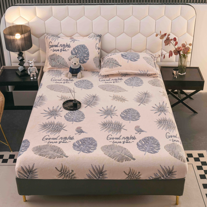 Husa de pat Cocolino cu elastic cu 2 fete de perna, Jojo C1015 [1]