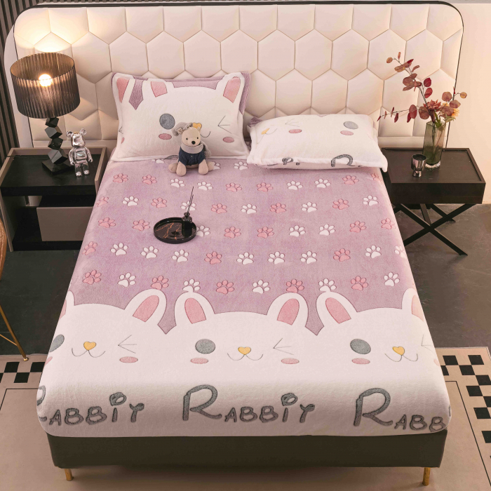 Husa de pat Cocolino cu elastic cu 2 fete de perna, Jojo C1016 [1]