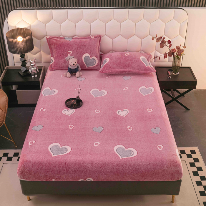 Husa de pat Cocolino cu elastic cu 2 fete de perna, Jojo C1018 [1]