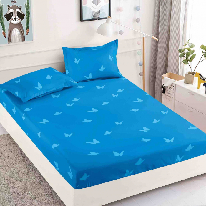 Husa de pat din Finet cu Elastic cu 2 fete de perna 180x200 , C848 [1]