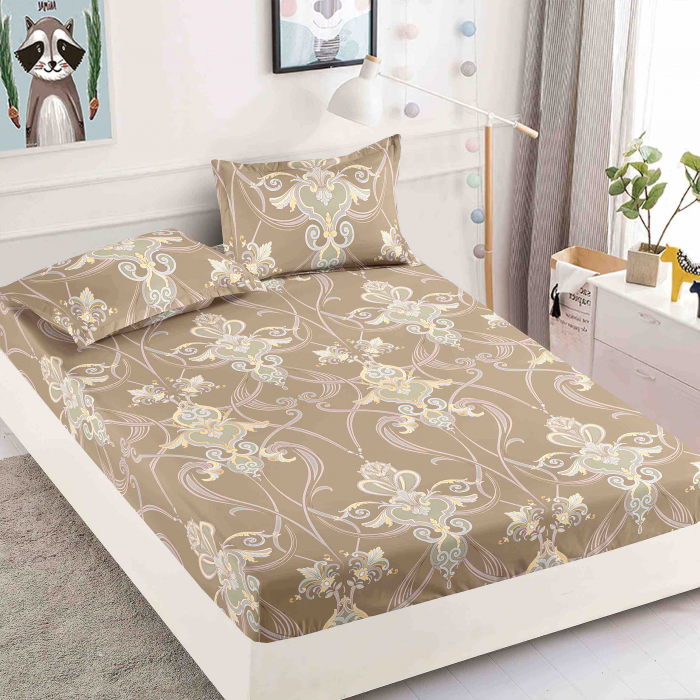 Husa de pat din Finet cu Elastic cu 2 fete de perna 90x200 , C996 [1]