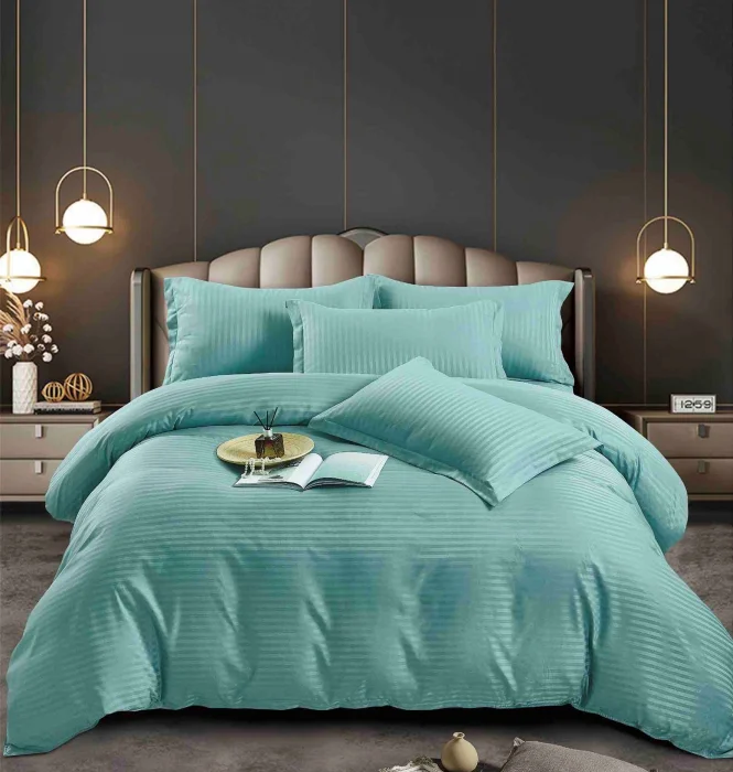 Lenjerie de pat, 1 persoana, Damasc, 4 piese Verde Jojo C463 [1]