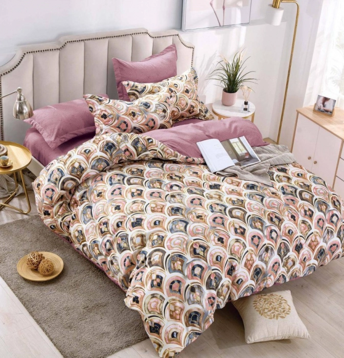 Lenjerie de pat dublu, Bumbac finet, 6 Piese Jojo Home [1]