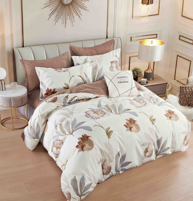 Lenjerie de pat dublu, Bumbac finet, 6 Piese, Jojo Home C219 [1]