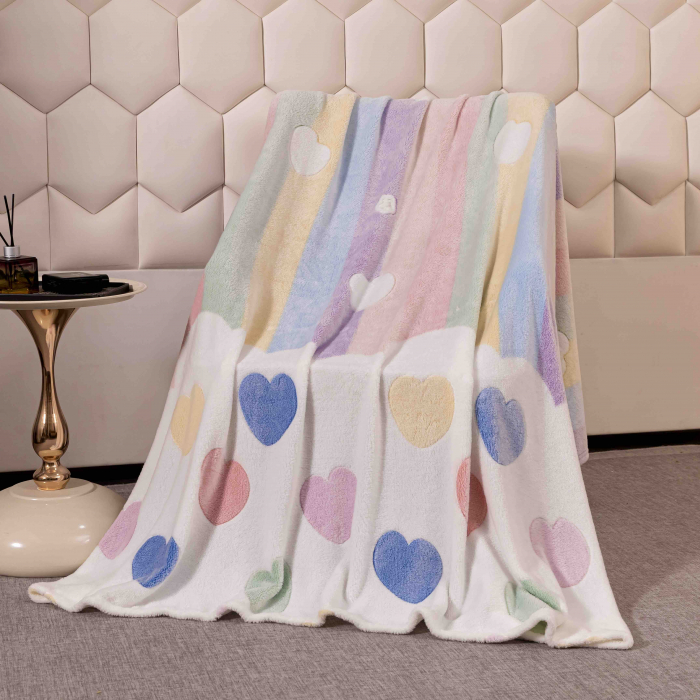 Patura Cocolino, Pat 2 Persoane 200x230 cm, Alb Roz C682 [4]