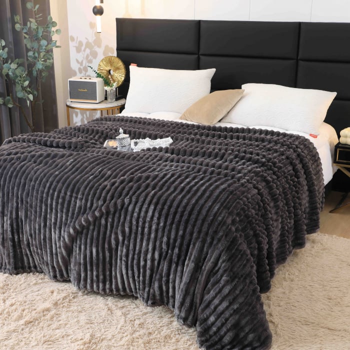 Patura Cocolino, Pat 2 Persoane, 200x230 cm Gri Inchis C580 [2]