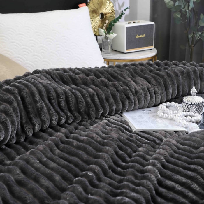 Patura Cocolino, Pat 2 Persoane, 200x230 cm Gri Inchis C580 [4]