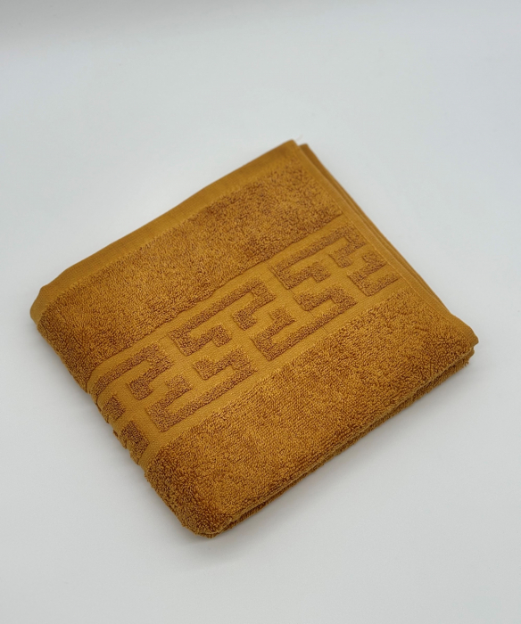 Prosop Bumbac 500 gr/mp, 50x90 cm, Dunga Greceasca, Galben Mustar C1149 [4]