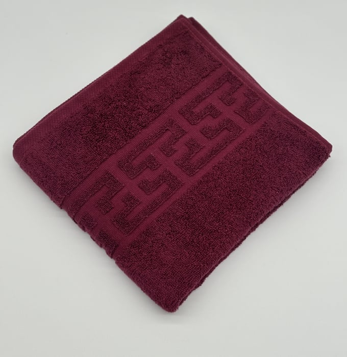 Prosop Bumbac 500 gr/mp, 50x90 cm, Dunga Greceasca, Grena C842 [3]