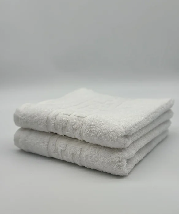 Set 2 Prosoape Bumbac 500 gr/mp, 50x90 cm, Dunga Greceasca, Alb C1145 [2]