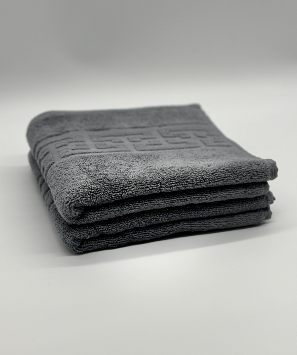 Set 2 Prosoape Bumbac 500 gr/mp, 50x90 cm, Dunga Greceasca, Gri C1155 [3]