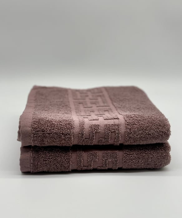 Set 2 Prosoape Bumbac 500 gr/mp, 50x90 cm, Dunga Greceasca, Maro C1138 [2]