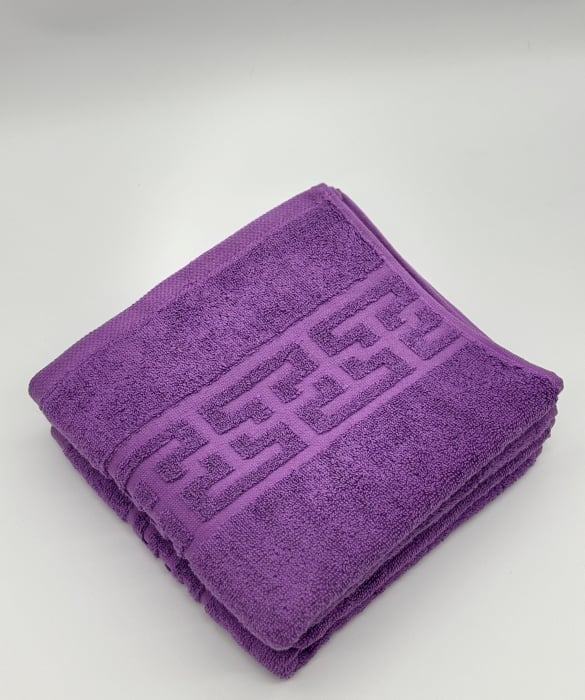 Set 2 Prosoape Bumbac 500 gr/mp, 50x90 cm, Dunga Greceasca, Mov C1142 [4]