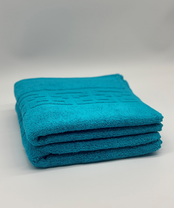 Set 2 Prosoape Bumbac 500 gr/mp, 50x90 cm, Dunga Greceasca, Turcoaz C1129 [2]
