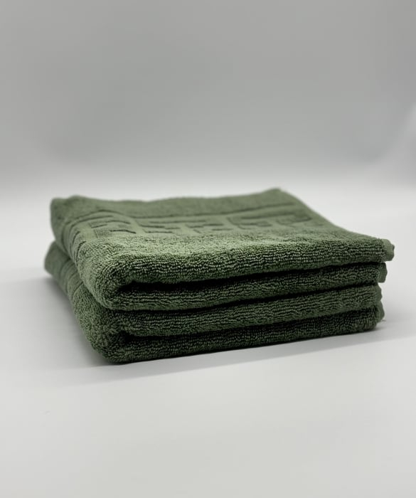 Set 2 Prosoape Bumbac 500 gr/mp, 50x90 cm, Dunga Greceasca, Verde Kaki C1139 [3]