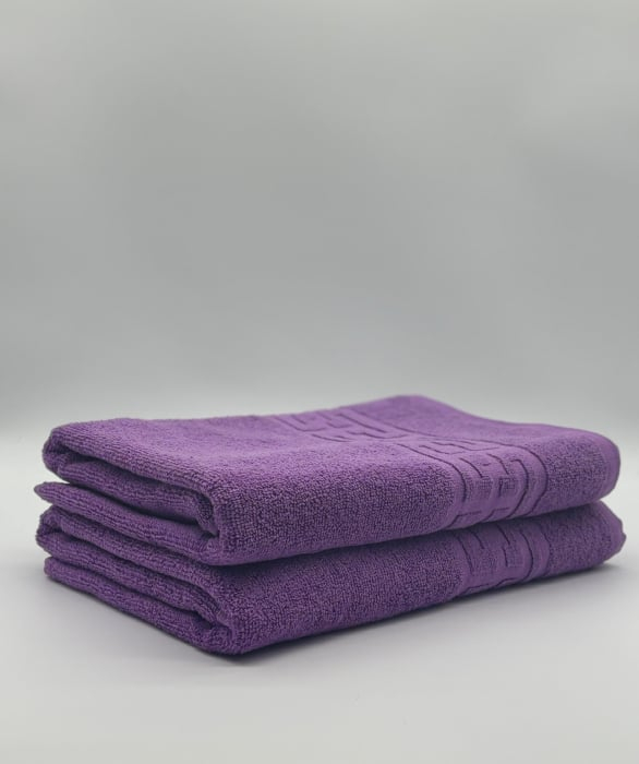 Set 2 Prosoape Bumbac 500 gr/mp, 70x130 cm, Dunga Greceasca, Mov C1194 [1]