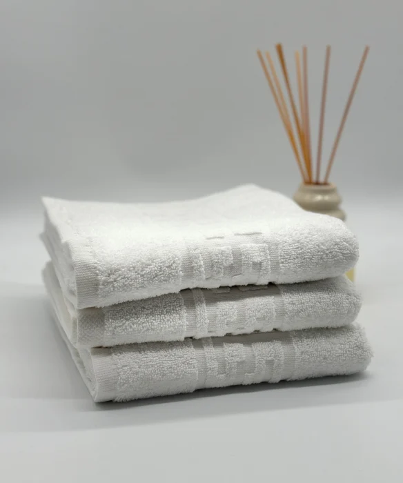 Set 3 Prosoape Bumbac 500 gr/mp, 50x90 cm, Dunga Greceasca, Alb C1144 [2]