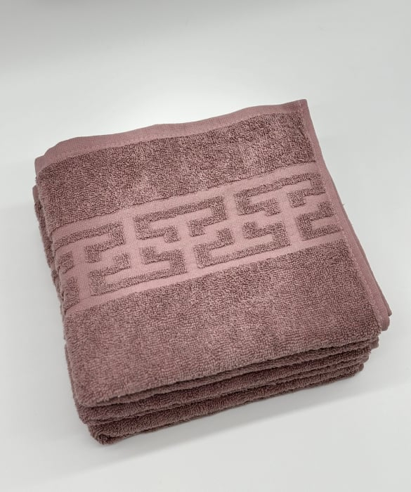 Set 3 Prosoape Bumbac 500 gr/mp, 50x90 cm, Dunga Greceasca, Maro C1137 [4]