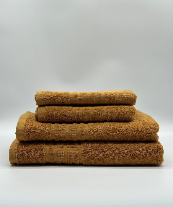 Set 4 Prosoape Bumbac 500 gr/mp, Dunga Greceasca, Galben Mustar C1225 [2]