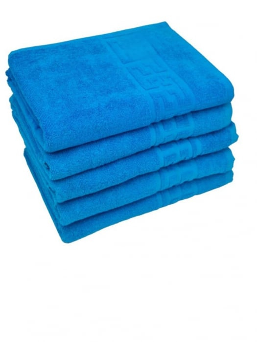 Set 5 Prosoape Bumbac 500 gr/mp, 70x130 cm, Dunga Greceasca, Turcoaz C1254 [1]