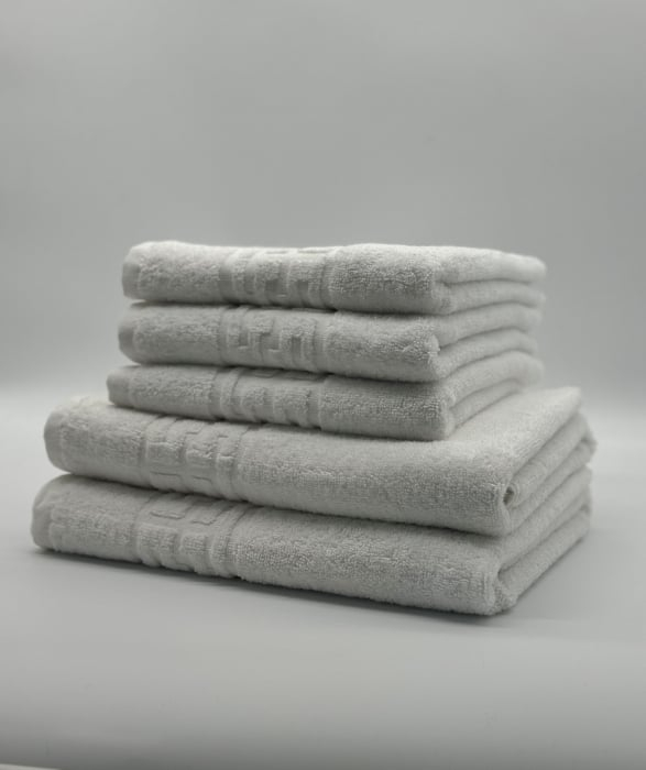 Set 5 Prosoape Bumbac 500 gr/mp, Dunga Greceasca, Alb C1230 [1]