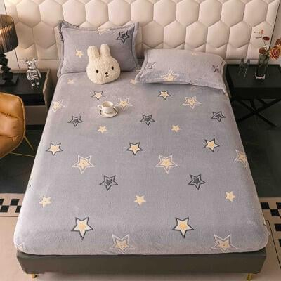 Husa Scaun Catifea 6 Piese - Husa de pat Cocolino cu elastic cu 2 fete de perna C1073
