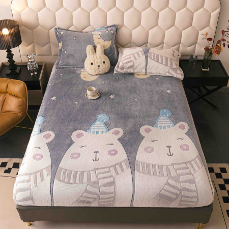 Huse de Pat Cocolino - Husa de pat Cocolino cu elastic cu 2 fete de perna, Jojo C1008