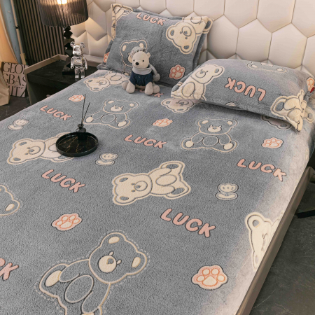 Husa de pat Cocolino cu elastic cu 2 fete de perna, Jojo C1010 [1]