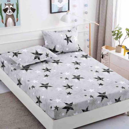 Huse de Pat Finet 90x200 - Husa de pat din Finet cu Elastic cu 2 fete de perna 90x200 , C984