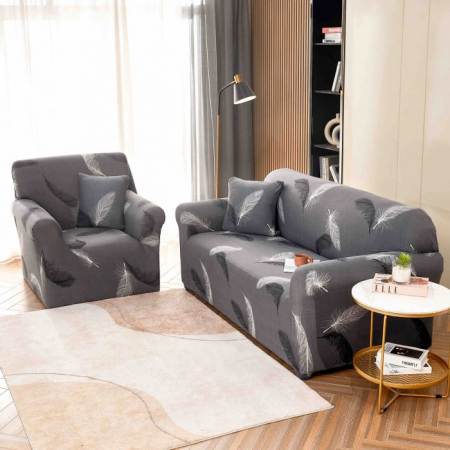 HUSE CANAPELE & SCAUNE - Husa Elastica Pentru Canapea din Lycra 3 Locuri - Gri C733