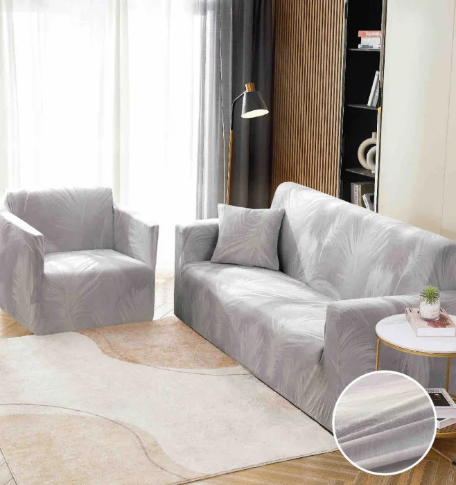 Huse Canapea - Husa Elastica Pentru Canapea din Lycra 3 Locuri - Gri Deschis C738