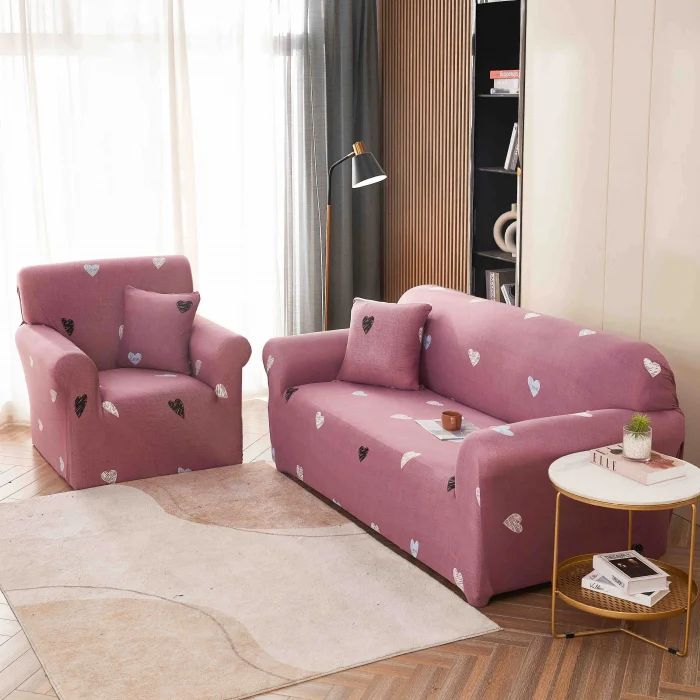 HUSE CANAPELE & SCAUNE - Husa Elastica Pentru Canapea din Lycra 3 Locuri - Roz C726