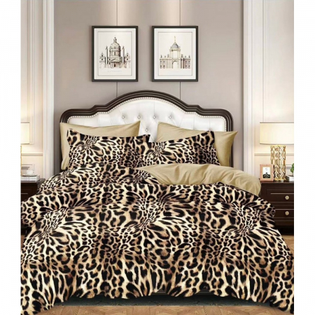 Lenjerii bumbac - Lenjerie bumbac 100% cu 4 piese pentru pat dublu Super Design Pucioasa C1363