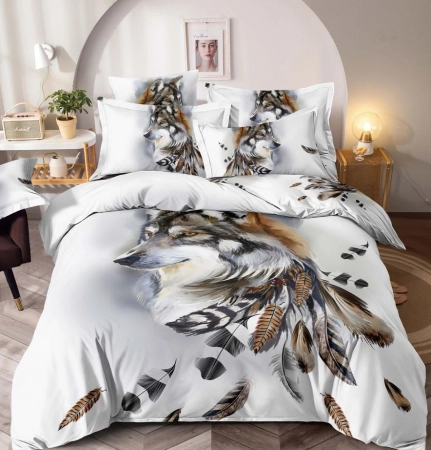 Lenjerii 1 Persoana Bumbaf Finet cu Elastic - Lenjerie de pat, 1 persoana, Bumbac Finet, 4 piese, Cearceaf cu Elastic Jojo C443