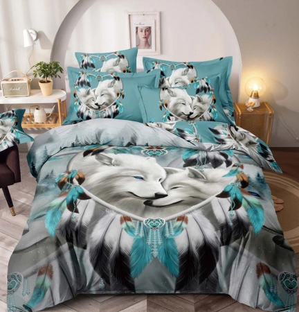 Lenjerii 1 Persoana Bumbaf Finet cu Elastic - Lenjerie de pat, 1 persoana, Bumbac Finet, 4 piese, Cearceaf cu Elastic Jojo C447