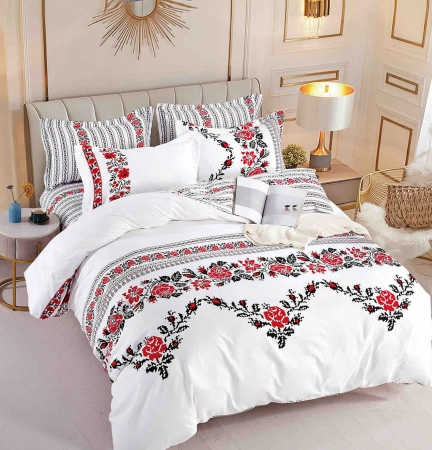 LENJERII DE PAT 1 PERSOANA & COPII - Lenjerie de pat, 1 persoana, Bumbac Finet, 4 piese Jojo C391