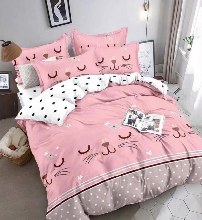LENJERII DE PAT 1 PERSOANA & COPII - Lenjerie de pat, 1 persoana, Bumbac Finet, 4 piese Jojo C389