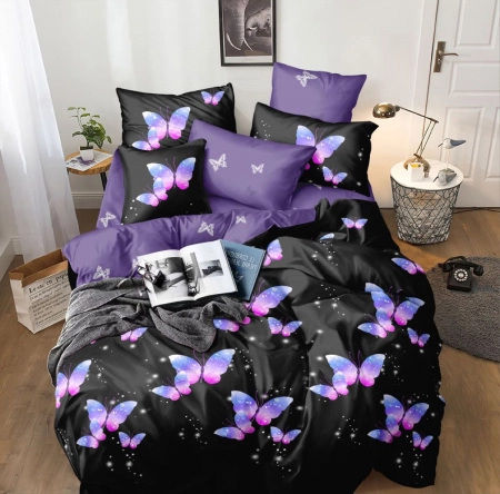 LENJERII DE PAT 1 PERSOANA & COPII - Lenjerie de pat, 1 persoana, Bumbac Finet, 4 piese Jojo C399