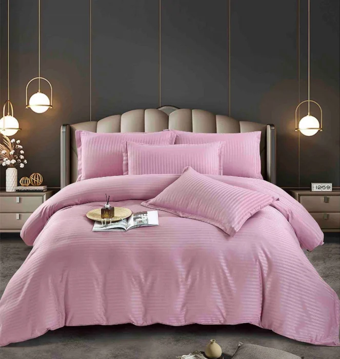 Lenjerii 1 Persoana Damasc - Lenjerie de pat, 1 persoana, Damasc, 4 piese Lila Jojo C462