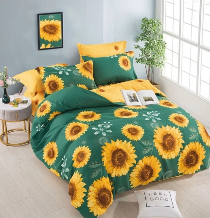 LENJERII DE PAT - Lenjerie de pat dublu, 6 Piese cu Elastic, Bumbac Finet Jojo Home DH043