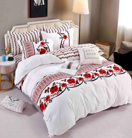 LENJERII DE PAT - Lenjerie de pat dublu, 6 Piese cu Elastic, Bumbac Finet Jojo Home DH047