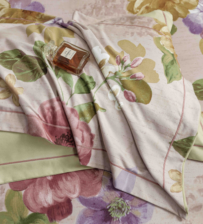 Lenjerie de Pat Dublu, Model Lux, Cutie Cadou, 6 Piese, Cearceaf cu Elastic, Bumbac Finet C559 [1]