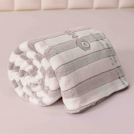 Patura Cocolino, Pat 2 Persoane 200x230 cm, Alb Gri  C677 [2]