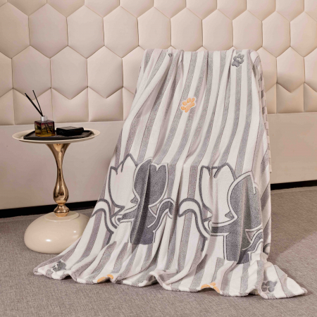 Patura Cocolino, Pat 2 Persoane 200x230 cm, Alb Gri  C677 [3]