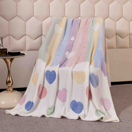 Patura Cocolino, Pat 2 Persoane 200x230 cm, Alb Roz C682 [3]