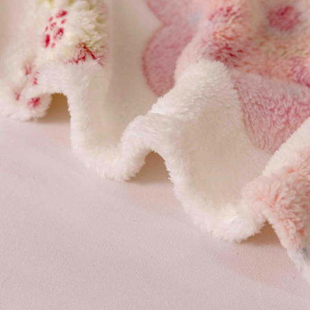 Patura Cocolino, Pat 2 Persoane 200x230 cm, Alb Roz  C758 [1]